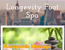 Tablet Screenshot of longevityfootspa.com